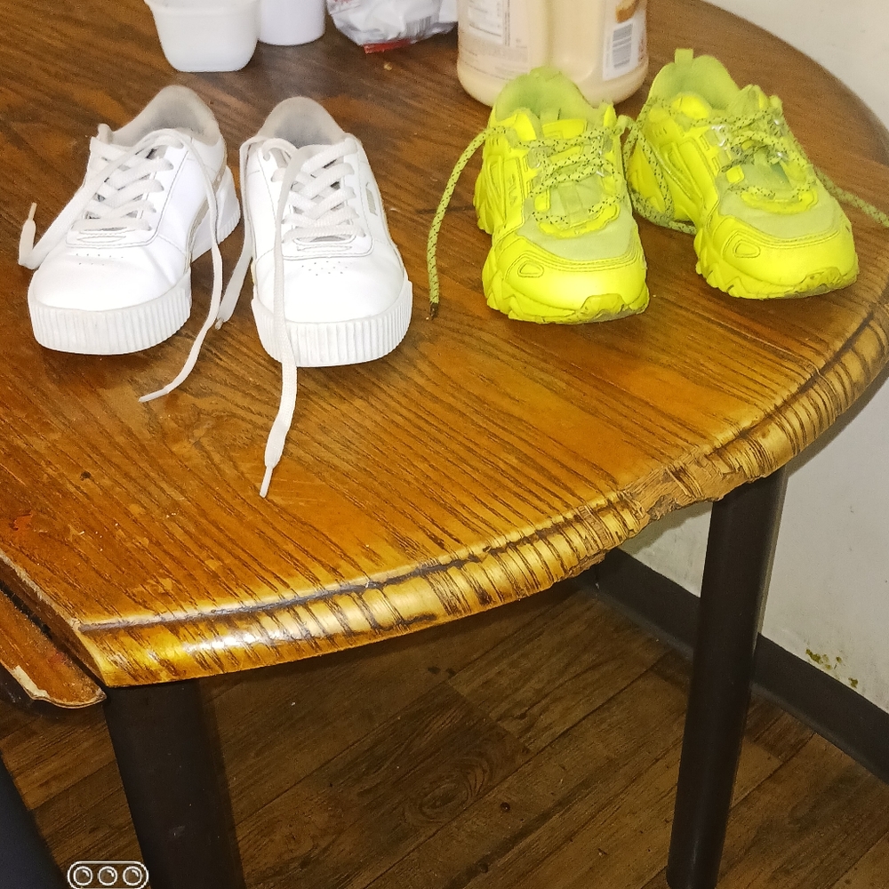 Two pair of Lil girl shoes